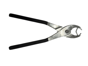 Hog ring pliers with hog ring