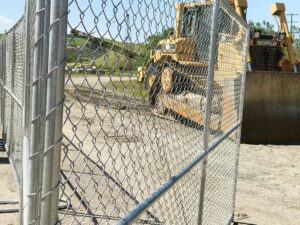 Temporary chain link fence